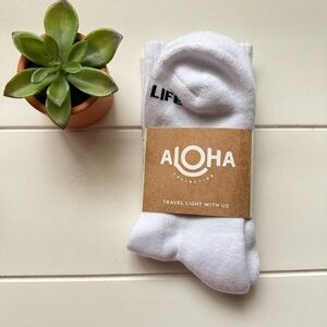 ALOHA Collection Classic White Socks